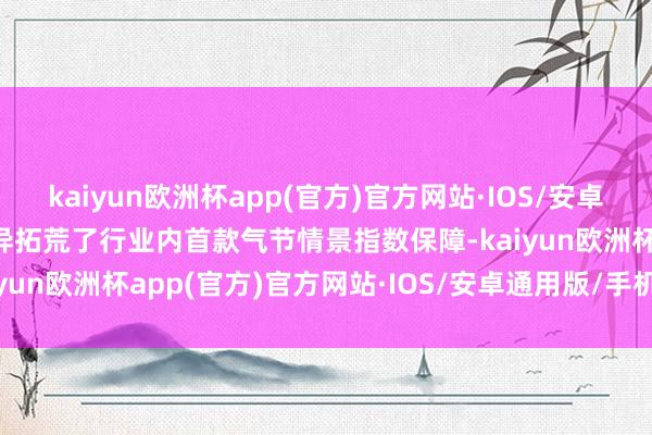 kaiyun欧洲杯app(官方)官方网站·IOS/安卓通用版/手机APP下载立异拓荒了行业内首款气节情景指数保障-kaiyun欧洲杯app(官方)官方网站·IOS/安卓通用版/手机APP下载