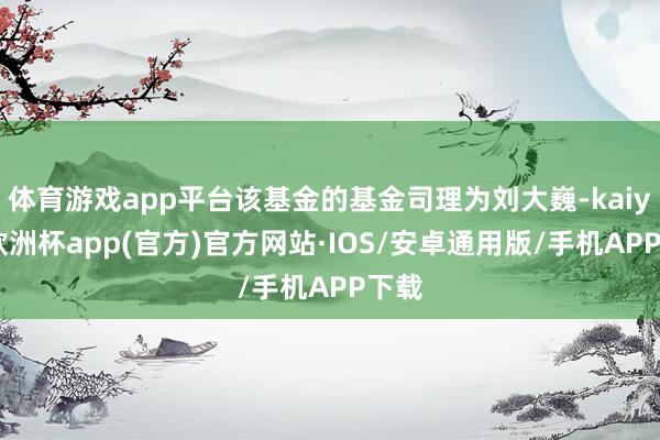 体育游戏app平台该基金的基金司理为刘大巍-kaiyun欧洲杯app(官方)官方网站·IOS/安卓通用版/手机APP下载