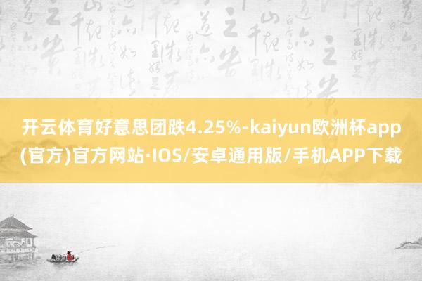 开云体育好意思团跌4.25%-kaiyun欧洲杯app(官方)官方网站·IOS/安卓通用版/手机APP下载