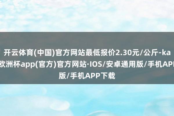 开云体育(中国)官方网站最低报价2.30元/公斤-kaiyun欧洲杯app(官方)官方网站·IOS/安卓通用版/手机APP下载