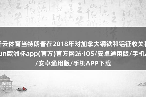 开云体育当特朗普在2018年对加拿大钢铁和铝征收关税时-kaiyun欧洲杯app(官方)官方网站·IOS/安卓通用版/手机APP下载